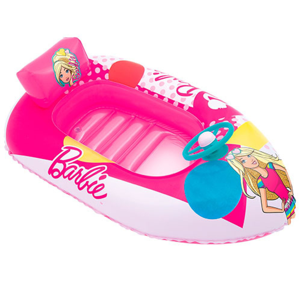 Плотик надувний «Барбі» (Barbie) Bestway 93204, 114 * 71 см, кермо, від 4 років