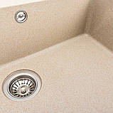 Гранітна мийка для кухні Platinum 7850 Bogema матова (сафарі), фото 3