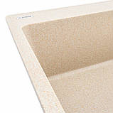 Гранітна мийка для кухні Platinum 7850 Bogema матова (сафарі), фото 5