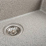 Гранітна мийка для кухні Platinum 7850 Bogema матова (сіра), фото 3
