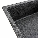 Гранітна мийка для кухні Platinum 7850 ROMA матова (графіт), фото 2