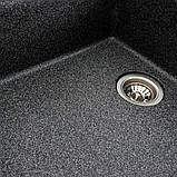 Гранітна мийка для кухні Platinum 7850 ROMA матова (графіт), фото 3