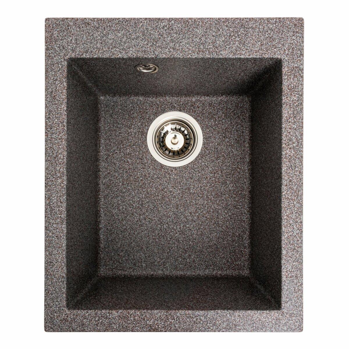 Гранітна мийка для кухні Platinum 4150 SOKIL матова (мікс), фото 1