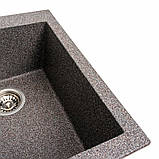 Гранітна мийка для кухні Platinum 4150 SOKIL матова (мікс), фото 3