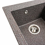 Гранітна мийка для кухні Platinum 4150 SOKIL матова (мікс), фото 5