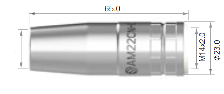 Якісне газове сопло серії ARC AM22CNHD хромоване з резьбою від PARKER для пальникив М22 та М22М