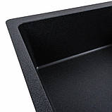 Гранітна мийка для кухні Platinum 7850 ROMA матовий Карбон, фото 5