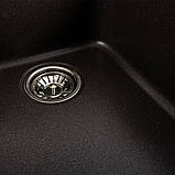 Гранітна мийка для кухні Platinum 4050 KORRADO матовий Гренадін, фото 5