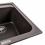 Гранітна мийка для кухні Platinum 4050 KORRADO матовий Гренадін, фото 8