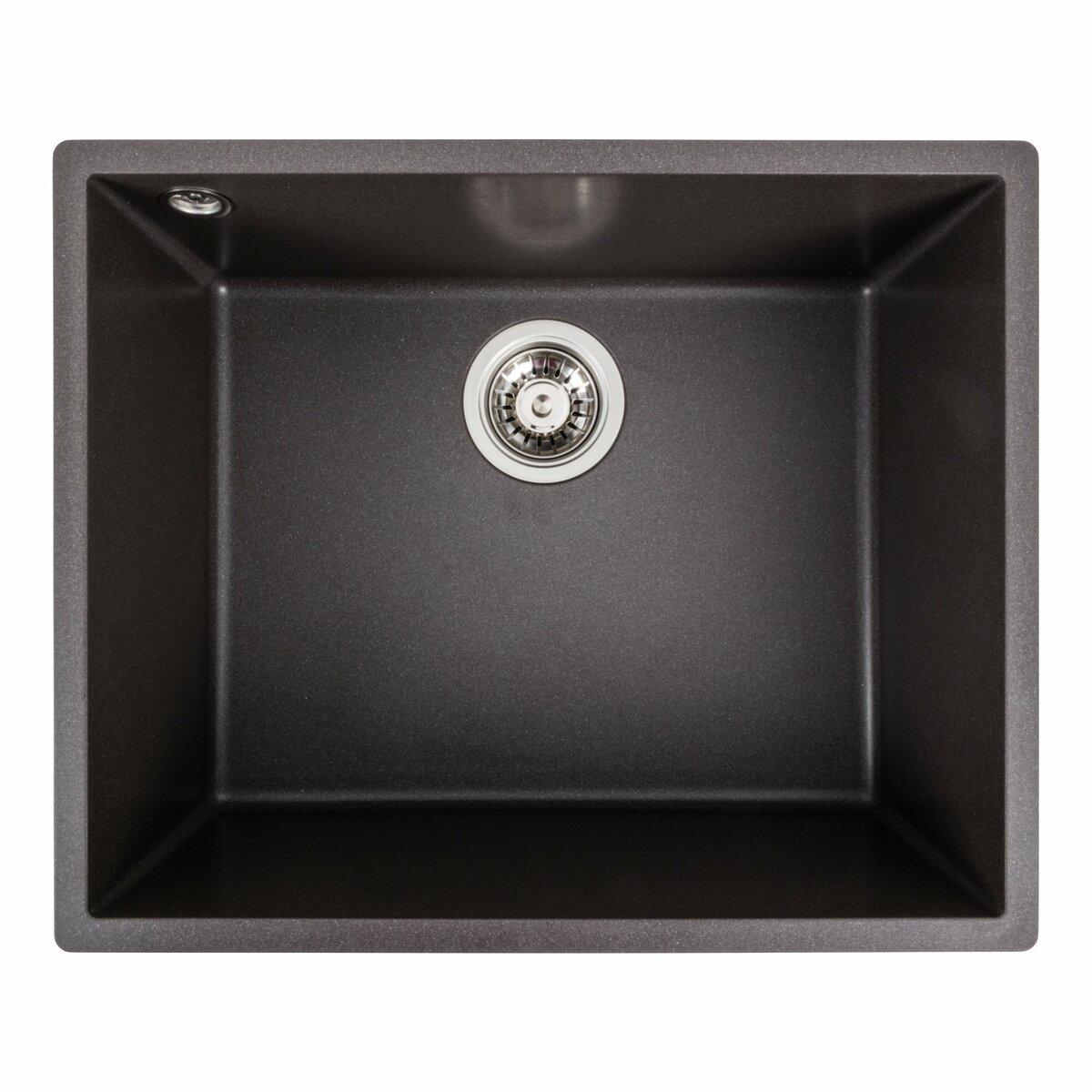 Гранітна мийка для кухні Platinum 5444 OASIS матовий Гренадін, фото 1