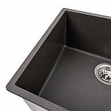 Гранітна мийка для кухні Platinum 5444 OASIS матовий Гренадін, фото 4