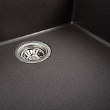 Гранітна мийка для кухні Platinum 5444 OASIS матовий Гренадін, фото 5