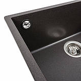 Гранітна мийка для кухні Platinum 5444 OASIS матовий Гренадін, фото 6