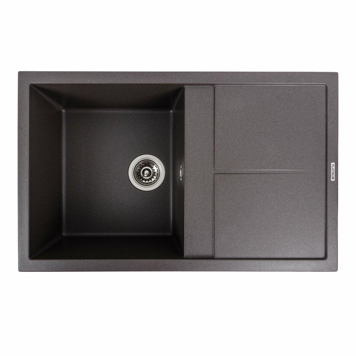 Гранітна мийка для кухні Platinum 7950 Selena матовий Гренадін, фото 1