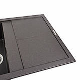 Гранітна мийка для кухні Platinum 7950 Selena матовий Гренадін, фото 3