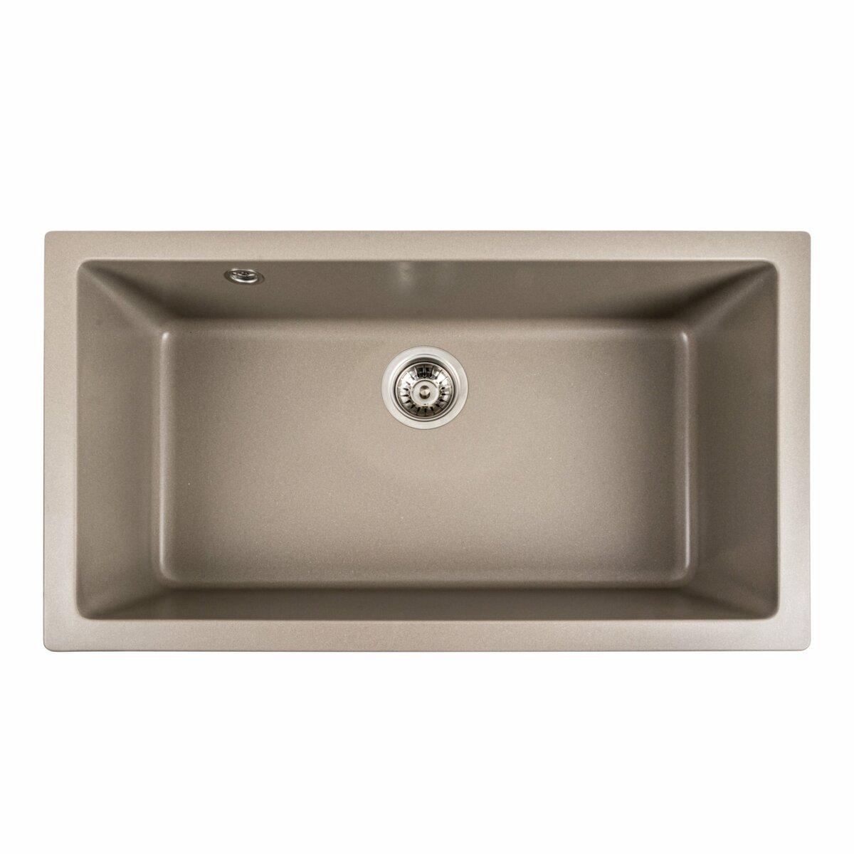 Гранітна мийка для кухні Platinum 7945 Paruana матовий Титан, фото 1