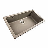 Гранітна мийка для кухні Platinum 7945 Paruana матовий Титан, фото 5