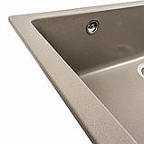 Гранітна мийка для кухні Platinum 7945 Paruana матовий Титан, фото 7