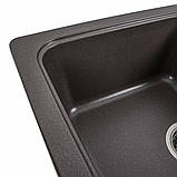 Гранітна мийка для кухні Platinum 7850 VERONA матовий Гренадін, фото 5