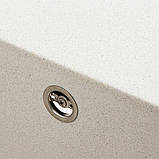 Гранітна мийка для кухні Platinum 7950 AZURIT матова Біла в крапку, фото 7