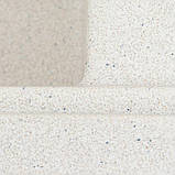 Гранітна мийка для кухні Platinum 7950 AZURIT матова Біла в крапку, фото 8