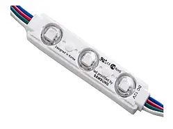 Світлодіоднй модуль Samsung 5050-3smd 12V IP65 RGB з лінзою