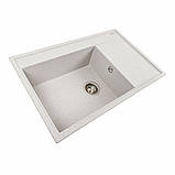 Гранітна мийка для кухні Platinum 7950 AZURIT матовий Топаз, фото 5