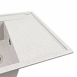 Гранітна мийка для кухні Platinum 7950 AZURIT матовий Топаз, фото 6