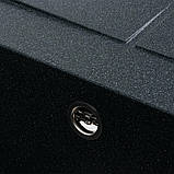 Гранітна мийка для кухні Platinum 6550 LOTOS матовий Антрацит, фото 4