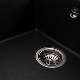 Гранітна мийка для кухні Platinum 6550 LOTOS матовий Моріон, фото 5