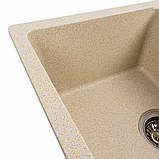 Гранітна мийка для кухні Platinum 6250 ZIRKONE матовий пісок, фото 2