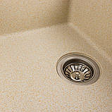 Гранітна мийка для кухні Platinum 6250 ZIRKONE матовий пісок, фото 5