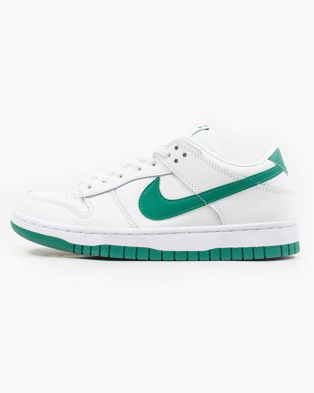 Кросівки Nike SB Dunk Low White Green / Найк СБ Данк Низькі Білі із Зеленим