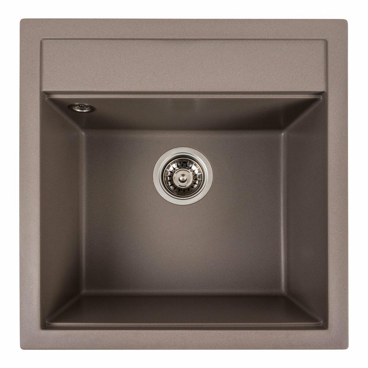 Гранітна мийка для кухні Platinum 5149 FIESTA матова Дюна, фото 1