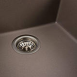Гранітна мийка для кухні Platinum 5149 FIESTA матова Дюна, фото 5