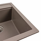 Гранітна мийка для кухні Platinum 5149 FIESTA матова Дюна, фото 8