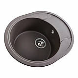 Гранітна мийка для кухні Platinum 5847 ONYX матова Дюна, фото 7