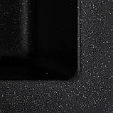 Гранітна мийка для кухні Platinum 4040 RUBA матовий чорний металік, фото 3