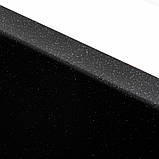 Гранітна мийка для кухні Platinum 4040 RUBA матовий чорний металік, фото 7