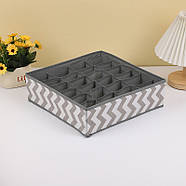 Набір органайзерів для спідньої білизни 4 штуки - grey-white, фото 8