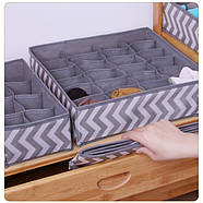 Набір органайзерів для спідньої білизни 4 штуки - grey-white, фото 4