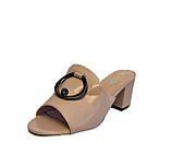 Бежеві шльопанці на підборах на підборах 36 40 розмір, фото 10