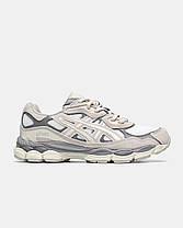 Чоловічі Кросівки Asics Gel-NYC Beige White Grey / Асікс Гел-НІС Бежеві з Білим та Сірим, фото 3