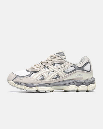 Чоловічі Кросівки Asics Gel-NYC Beige White Grey / Асікс Гел-НІС Бежеві з Білим та Сірим, фото 1