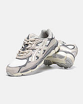 Чоловічі Кросівки Asics Gel-NYC Beige White Grey / Асікс Гел-НІС Бежеві з Білим та Сірим, фото 6