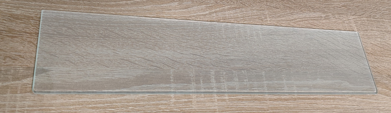 Полиця скляна пряма прямокутна 6 мм матова 50 х 10 см