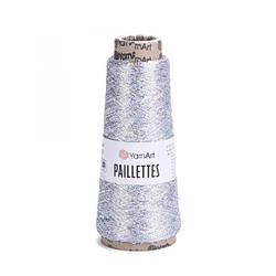 Yarnart Paillettes (Ярнарт паєт ) 8001 пряжа люрекс з паєтками