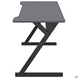 Стіл комп'ютерний Dexter-DX 1200х600 мм у кольорі сірому невеликий письмовий для школяра та в офіс, фото 3