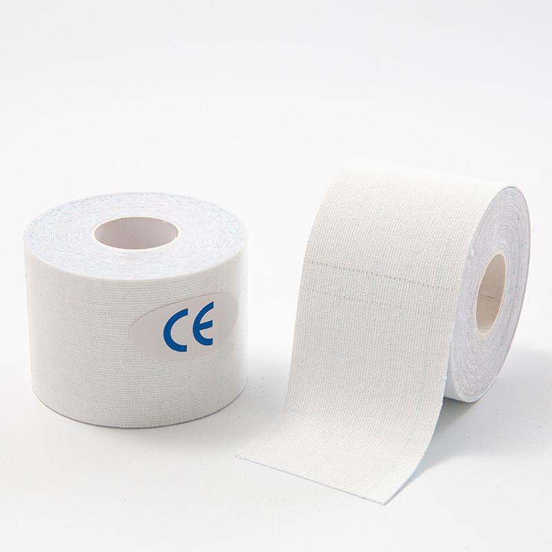 Кінезіо Тейп 5 см х 5 м Кінезіологічний спортивний тейп стрічки Kinesiology Tape, білий