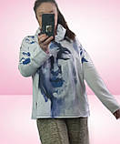 Худі оверсайз кофта з капюшоном 48 50 52, фото 6